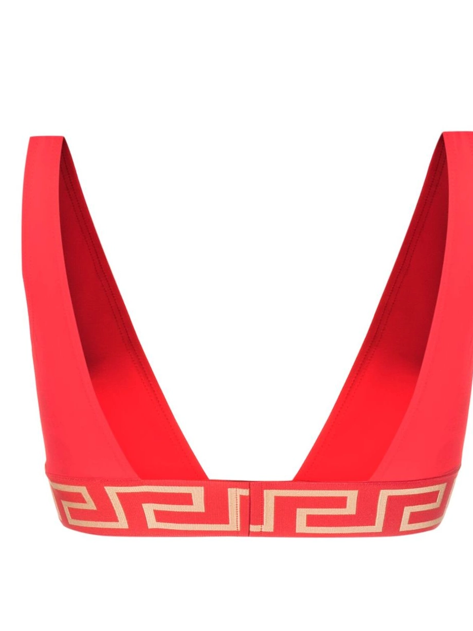 Cheap La Women Versace Greca-print top bikini 0715